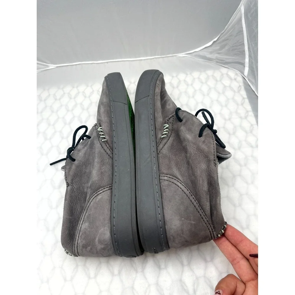 Satorisan Chukka Men's US 10.5 Gray Leather Lace Up Comfort Casual Ankle Boots